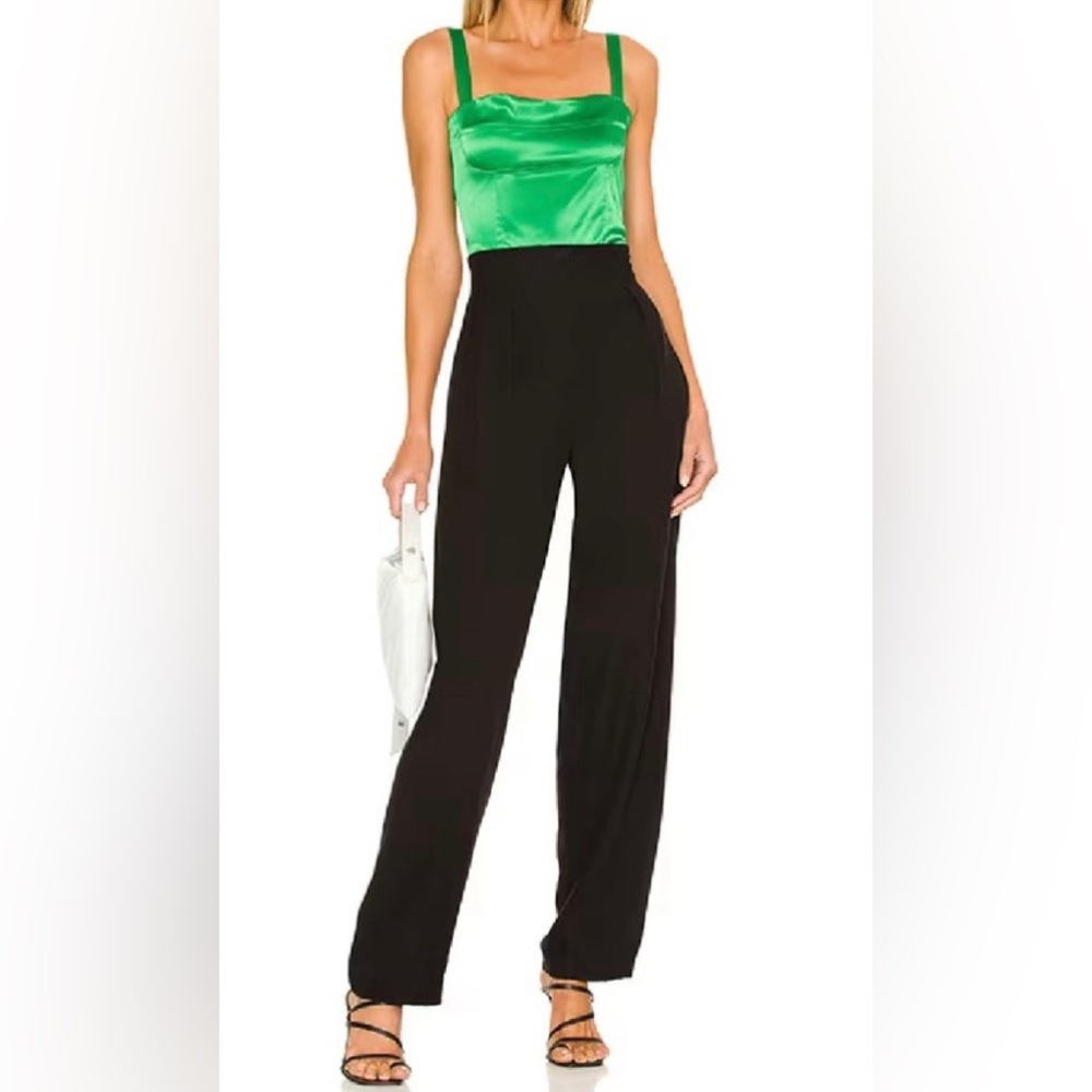 superdown Satin Emerald Crop Top